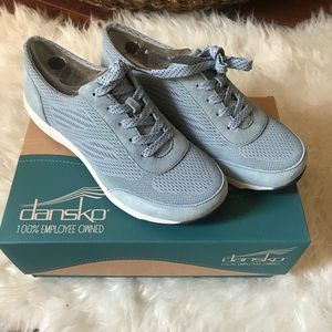 Dansko Hayes light blue sued sneakers